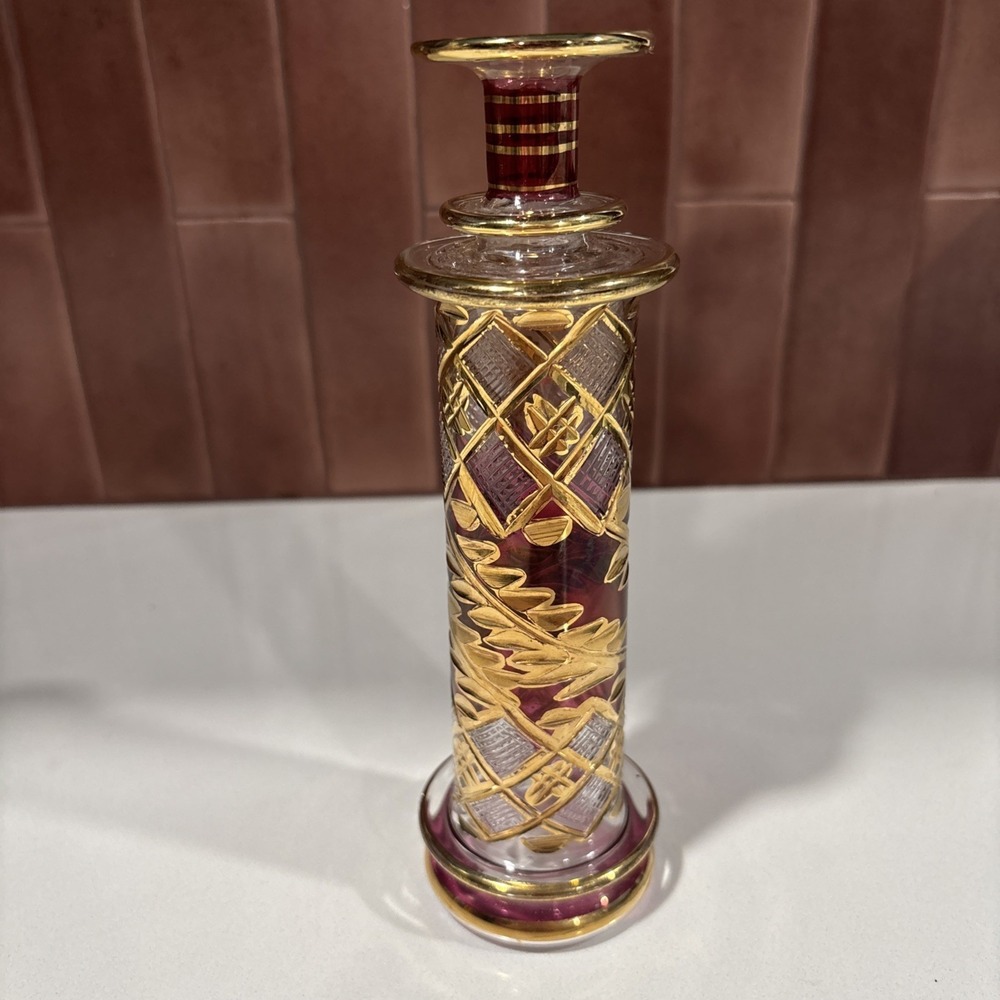 Egyptian Glass Perfume Bottle No Stopper
